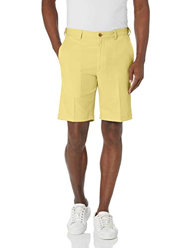 Haggar Men's Cool 18 Pro Straight Fit Stretch Solid Flat Front Short