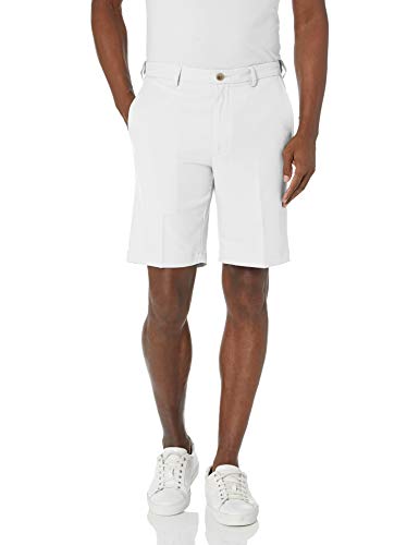 Haggar Men's Cool 18 Pro Straight Fit Stretch Solid Flat Front Short