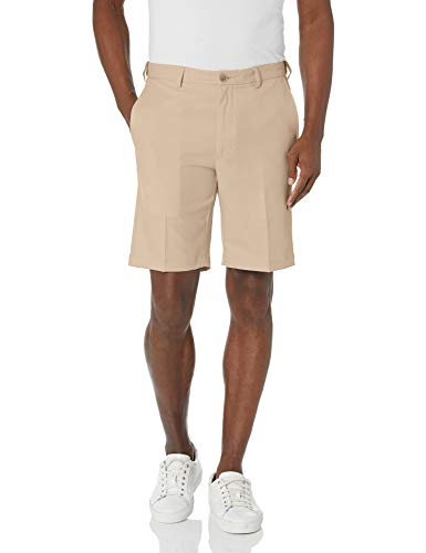 Haggar Men's Cool 18 Pro Straight Fit Stretch Solid Flat Front Short