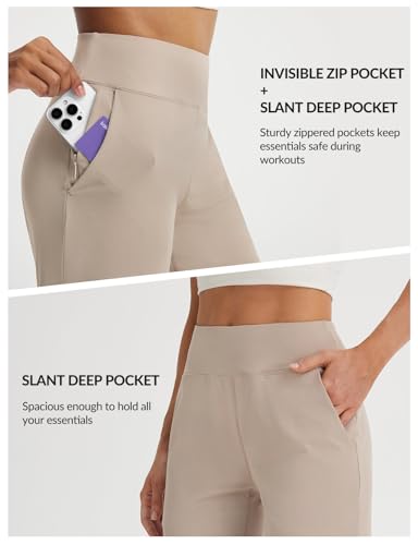 baleaf 9" Women's Bermuda Shorts Knee Length High Waisted Long Shorts with Pockets Golf Walking Athletic Running Casual