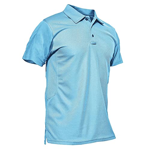 MAGCOMSEN Men's Polo Shirt Quick Dry Performance Short Sleeve Tactical Shirts Pique Jersey Golf Shirt