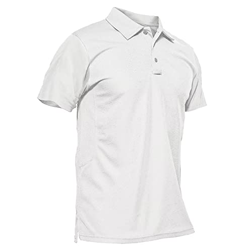 MAGCOMSEN Men's Polo Shirt Quick Dry Performance Short Sleeve Tactical Shirts Pique Jersey Golf Shirt