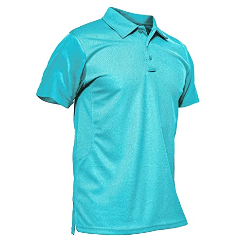 MAGCOMSEN Men's Polo Shirt Quick Dry Performance Short Sleeve Tactical Shirts Pique Jersey Golf Shirt