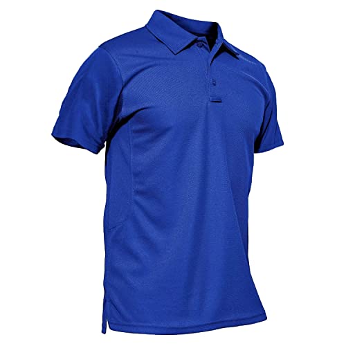 MAGCOMSEN Men's Polo Shirt Quick Dry Performance Short Sleeve Tactical Shirts Pique Jersey Golf Shirt