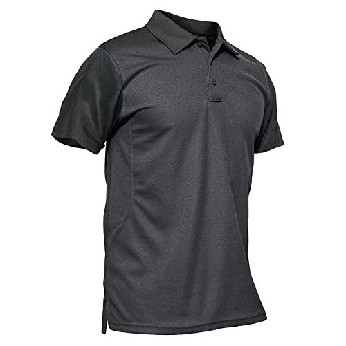 MAGCOMSEN Men's Polo Shirt Quick Dry Performance Short Sleeve Tactical Shirts Pique Jersey Golf Shirt