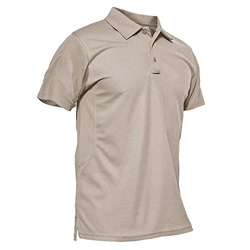 MAGCOMSEN Men's Polo Shirt Quick Dry Performance Short Sleeve Tactical Shirts Pique Jersey Golf Shirt