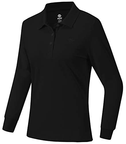 AjezMax Womens Long Sleeve Polo Shirt