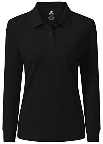 AjezMax Womens Long Sleeve Polo Shirt