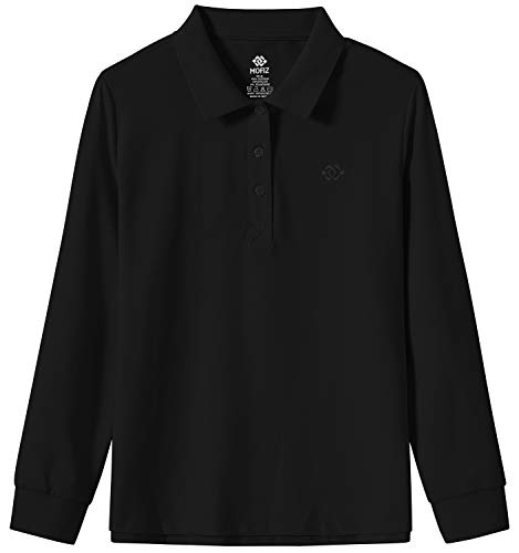 AjezMax Womens Long Sleeve Polo Shirt