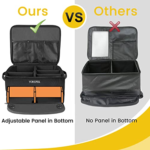 2 Layer Golf Trunk Organizer, Waterproof Car Golf Locker with Separate Ventilated Compartment for 2 Pair Shoes, Durable Golf Trunk Storage for Balls, Tees, Clothes, Gloves, Accessories, Golf Gifts