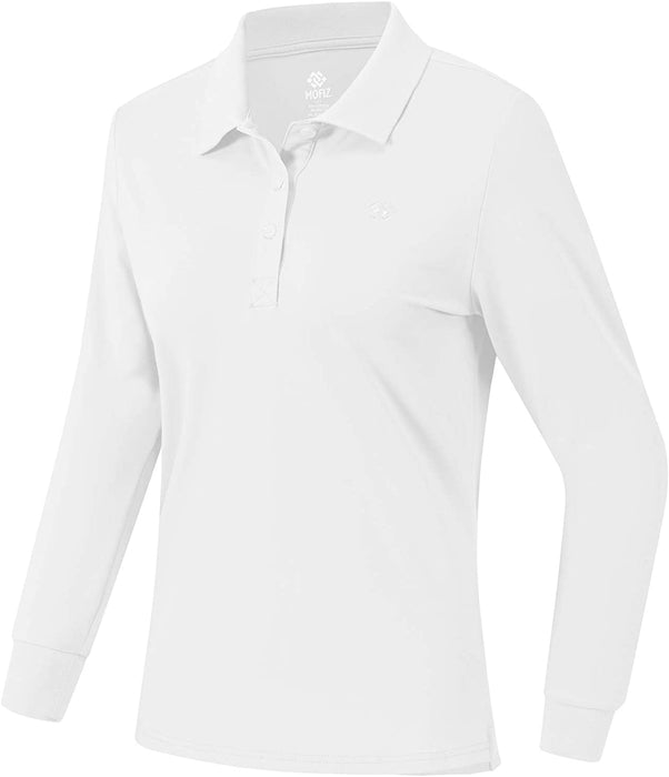 AjezMax Womens Long Sleeve Polo Shirt