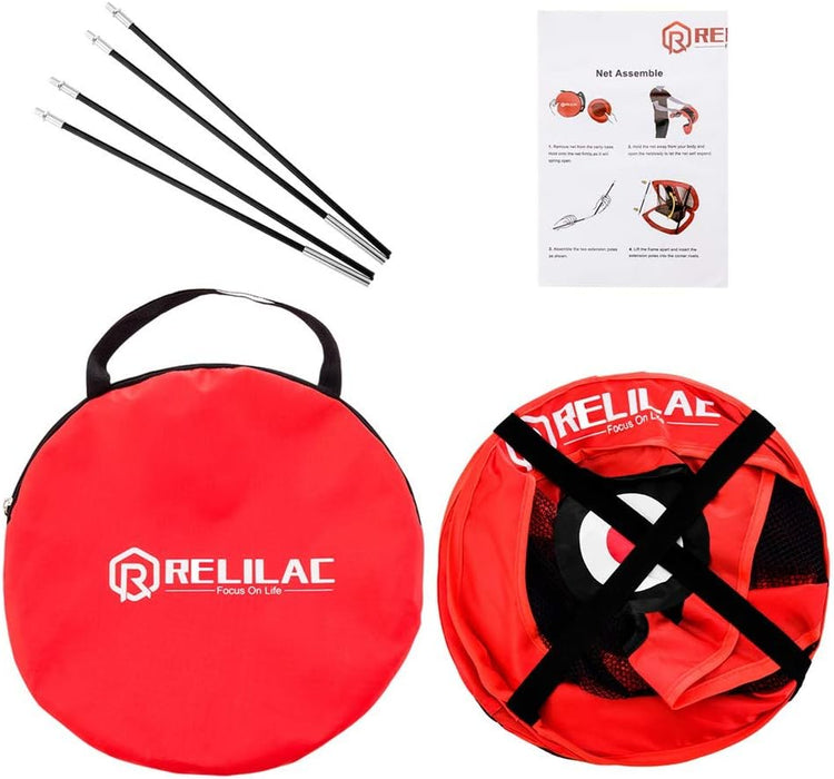 Relilac Pop Up Golf Chipping Net - Indoor/Outdoor Golfing Target Accessories for Backyard Accuracy and Swing Practice - Great Gifts for Men, Dad, Husband, Women, Kid, Golfers