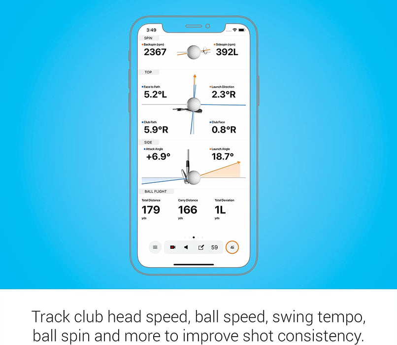 Garmin 010-02356-00 Approach R10, Portable Golf Launch Monitor, Take Your Game Home, Indoors or to the Driving Range, Up to 10 Hours Battery Life