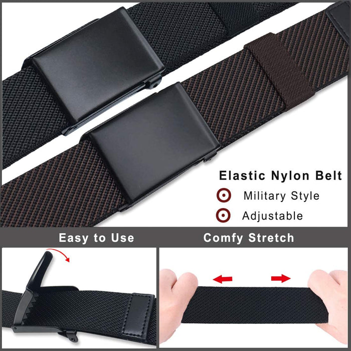 WYuZe Nylon Elastic Stretch Golf Belt