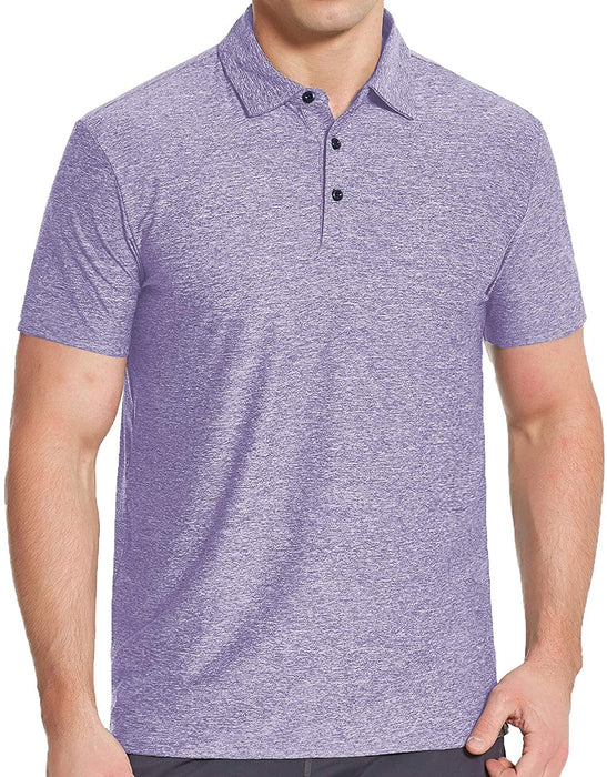 COOFANDY Men's Collarless Golf Polo Shirts Quick Dry Polo Shirts
