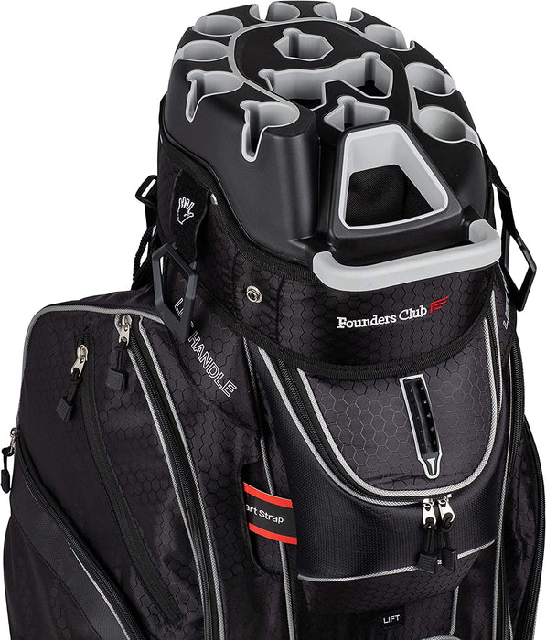 Founders Club Premium Cart Bag with 14 Way Organizer Divider Top