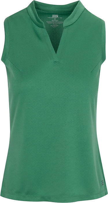 Three Sixty Six Womens Quick Dry Polo Shirt - Sleeveless and Collarless Golf Shirts w/ 4-Way Stretch Fabric and UV Protection