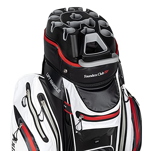 Founders Club Premium Cart Bag with 14 Way Organizer Divider Top