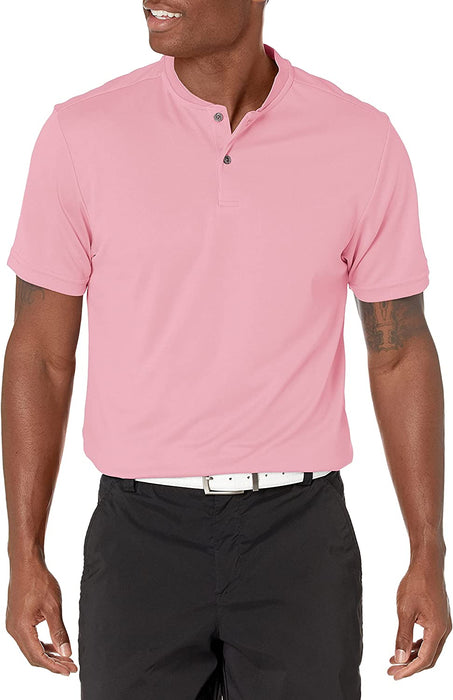 PGA TOUR Men's Pique Short Sleeve Golf Polo Shirt with New Casual Collar