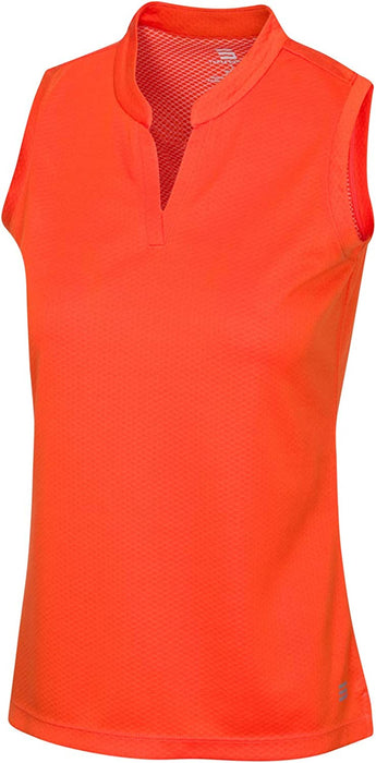 Three Sixty Six Womens Quick Dry Polo Shirt - Sleeveless and Collarless Golf Shirts w/ 4-Way Stretch Fabric and UV Protection