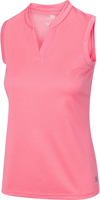 Three Sixty Six Womens Quick Dry Polo Shirt - Sleeveless and Collarless Golf Shirts w/ 4-Way Stretch Fabric and UV Protection