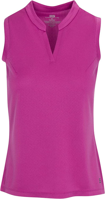 Three Sixty Six Womens Quick Dry Polo Shirt - Sleeveless and Collarless Golf Shirts w/ 4-Way Stretch Fabric and UV Protection