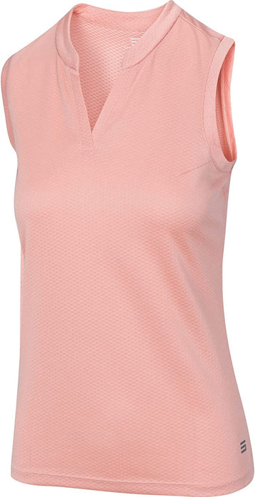 Three Sixty Six Womens Quick Dry Polo Shirt - Sleeveless and Collarless Golf Shirts w/ 4-Way Stretch Fabric and UV Protection