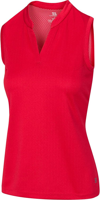 Three Sixty Six Womens Quick Dry Polo Shirt - Sleeveless and Collarless Golf Shirts w/ 4-Way Stretch Fabric and UV Protection