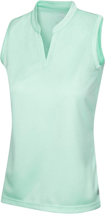 Three Sixty Six Womens Quick Dry Polo Shirt - Sleeveless and Collarless Golf Shirts w/ 4-Way Stretch Fabric and UV Protection