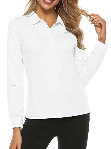 AjezMax Womens Long Sleeve Polo Shirt